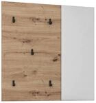 xonox.home - Garderobenpaneel Keno 80x80x6 cm Artisan Eiche | 1 Spiegelfl&auml;che,...