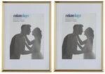 Relaxdays Bilderrahmen 2er Set, Din A4, Passepartout 30.5 x 22 cm, Glasscheibe,