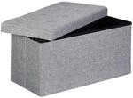 Relaxdays Faltbare Sitzbank XL, mit Stauraum, Sitzcube mit Fu&szlig;ablage,...