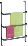 Relaxdays T&uuml;r Handtuchhalter, ohne Bohren, 3 Stangen & 2 Haken, HBT: 85 x 54,5...