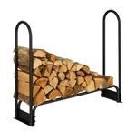 Relaxdays Kaminholzregal, HxBxT: 90x110x29 cm, Holzlege innen & au&szlig;en, Scheite...