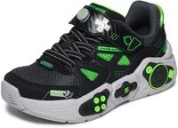 Skechers Jungen Gametronix 3.0 Turnschuhe, Black Synthetic/Textile/Lime Trim