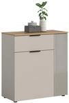 xonox.home - Kommode Slide 80x86x38 cm Kaschmir beige Evoke Oak | 2 T&uuml;ren, 1