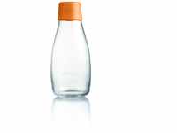 Retap ApS 0.3 Litre Small Borosilicate Glass Water Bottle, Orange