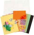 Deko-Set - Kreativset f&uuml;r farbenfrohe Oster-Deko - Bastelmaterial inkl. Schablonen,