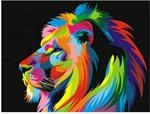 Pracht Creatives Hobby Diamond Painting Set, Bild mit Motiv Regenbogenl&ouml;we und