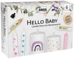 KREUL 49758 - Candle Pen 6er Set Hello Baby, 6 x 29 ml, feine Malspitze, Farben...