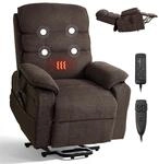 VEVOR Fernsehsessel Elektrisch, Relaxsessel mit Aufstehhilfe, W&auml;rme- &