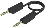 Kabel-Gr&ouml;&szlig;e [Stecker A Leiste 4 mm &ndash; Stecker A Leiste 4 mm] 1.50 m Schwarz...
