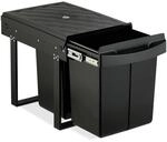 Relaxdays Einbaum&uuml;lleimer, ausziehbar, M&uuml;lltrennsystem f&uuml;r Unterschrank,