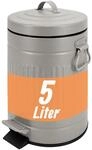 Relaxdays Kosmetikeimer, 5 Liter, Absenkautomatik, grau | entnehmbarer...