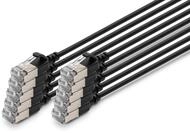 DIGITUS LAN Kabel Cat 6A &ndash; 3 m &ndash; 10 St&uuml;ck &ndash; Slim &ndash; F/FTP &ndash; Schwarz |...