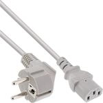 InLine 16652G Netzkabel, Schutzkontakt gewinkelt auf Kaltger&auml;testecker C13,...