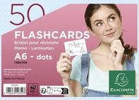 Exacompta 10352E 50er Pack Karteikarten gepunkted DIN A6 ideal f&uuml;r die Schule, zum