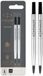 Parker Ersatzminen f&uuml;r Tintenroller | mittlere Spitze | schwarze QUINK Tinte |...