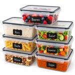 Relaxdays Frischhaltedosen, 7er Set, 840 ml, transparent | Kunststoff,...