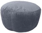 Relaxdays Pouf, Cord, HxD: 25 x 35 cm, Polystyrol-F&uuml;llung, rundes...