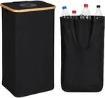 Relaxdays Pfandflaschen Sammelbeh&auml;lter 100 l, HBT: 75 x 40 x 33 cm, schwarz 
