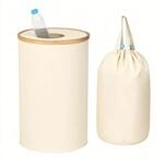 Relaxdays Pfandflaschen Sammelbeh&auml;lter 100l, waschbarer Beutel, beige | HD:...