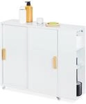 Relaxdays Nischenschrank, 4 F&auml;cher, WC-B&uuml;rstenhalter, HxBxT: 62 x 19,5 x 64...