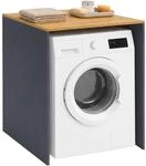 Relaxdays Waschmaschinenschrank, Regal &uuml;ber Waschmaschine, anthrazit/Natur 