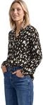 Street One Damen Langarm Tunika mit Split Neck und REH-Print