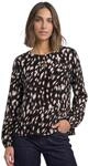 Street One Damen Langarm Bluse mit Sch&ouml;&szlig;chen und Rehprint