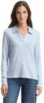 TOM TAILOR Damen Cosy Langarmshirt mit Polokragen