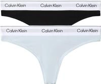 Calvin Klein Women's, Thong 2Pk LV00QF8834, Thong, Black/Plein Air, L