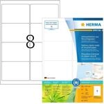 HERMA 10732 Recycling Etiketten, 80 Blatt, 99,1 x 67,7 mm, 8 pro A4 Bogen, 640