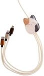 Squishmallows Cam The Cat 3-in-1 Ladekabel f&uuml;r iPhone, Samsung, Huawei, Sony...