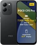 Xiaomi Poco C95 Pro, Smartphone 6+128 GB, Schwarz, 7500mAh, 45W Laden |...