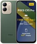 Xiaomi Poco C95 Pro, Smartphone 6+128 GB, Gr&uuml;n, 7500mAh, 45W Schnellladen 