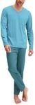 CALIDA Relax Streamline Pyjama | langer Schlafanzug aus 100% Baumwolle, Hose mit