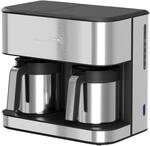 ProfiCook&reg; Doppel Kaffeemaschine mit Thermoskanne | 2,4L | PC KAD 1307 inox |...