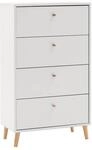 Schildmeyer Kommode Bjarne 160566, mattwei&szlig;, 60,1 x 33 x 101,3 cm