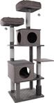 Flamingo Premium XXL Katzbaum Aurora grau 80x70x171cm - Gepolsterte...
