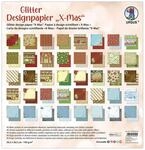 Ursus 71900099 - Glitter Design-Papier "X-Mas", Mix mit 40 Blatt beidseitig