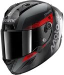SHARK, Integraler Motorradhelm AERON MOTO GP Carbon Anthracite Red DAR, M