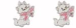 Disney Aristocats Marie Ohrringe, versilbert, One Size, versilbert, ohne Edelstein