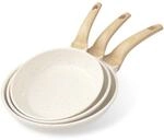 YASHE Antihaft-Bratpfannen-Set, 3-teilig mit 20/24/28 cm Granit-Pfannen,