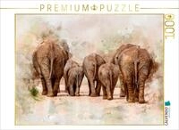 Puzzle &middot; Elefanten - k&uuml;nstlerische Impressionen der gr&ouml;&szlig;ten noch lebenden 