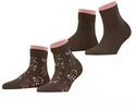 ESPRIT Damen Soft Blooms 2 Pack Socken Baumwolle atmungsaktiv