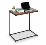 Relaxdays Beistelltisch, C-Form, neigbare Tischplatte, schwarz/braun | HBT: 66...