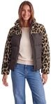 Street One Studio Damen 2005950 Steppjacke mit Teddy-Details und Leo-Muster