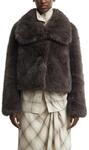 COMMA Damen Outdoor-Jacke &ndash; Webpelz, Relaxed Fit, Stehkragen