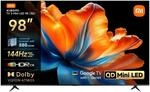 Xiaomi TV S Mini LED 98 Inch (249 cm), QLED Mini LED TV, 4K UHD, HDR10+ | Smart...
