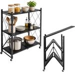 Relaxdays Klappregal, 3 Ebenen, bis 75 kg, HBT: 91 x 71 x 34 cm, schwarz |...
