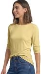 Damen Basic Shirt mit U-Boot-Ausschnitt