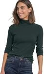 Street One Damen 3232142 Basic Shirt in Unifarbe mit Rollkragen